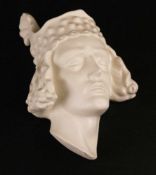 Wandmaske "Bamberger Reiter" - Porzellanmanufaktur Rosenthal, weißer, unglasierter Kopf des