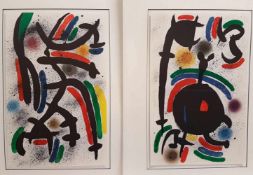 Miró,Joan(1893 Barcelona - 1983 Palma de Mallorca) - Zwei Farblithographien aus "Miró,der Lithograph