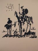 Picasso, Pablo (1881-1973, nach) - "Don Quijote", Serigrafie 1999, verso mit Stempel Art-World-
