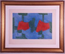 Poliakoff, Serge (1900 Moskau - 1969 Paris) - "Composition bleue, verte et rouge", 1968, Original
