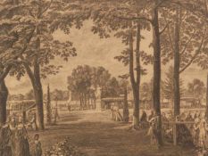 Chodowiecki, Daniel (1726 Danzig - 1801 Berlin)- "Premiere promenade de Berlin / La place des Tentes