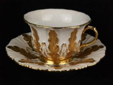 Prunktasse mit Untertasse Meissen - unterglasurblaue Schwertermarke, Pfeiffer-Zeit ca.1924-1934,