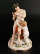 Figurengruppe "Bacchus mit Amorette" - Meissen,unterglasurblaue Schwertermarke, I.Wahl, 2.Hälfte