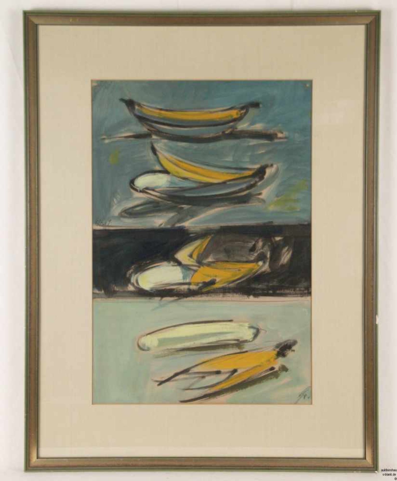 Monogrammist - 'Bananenstudie', Mischtechnik, unten rechts monogrammiert 'Gr.', links in der Mitte - Bild 2 aus 6