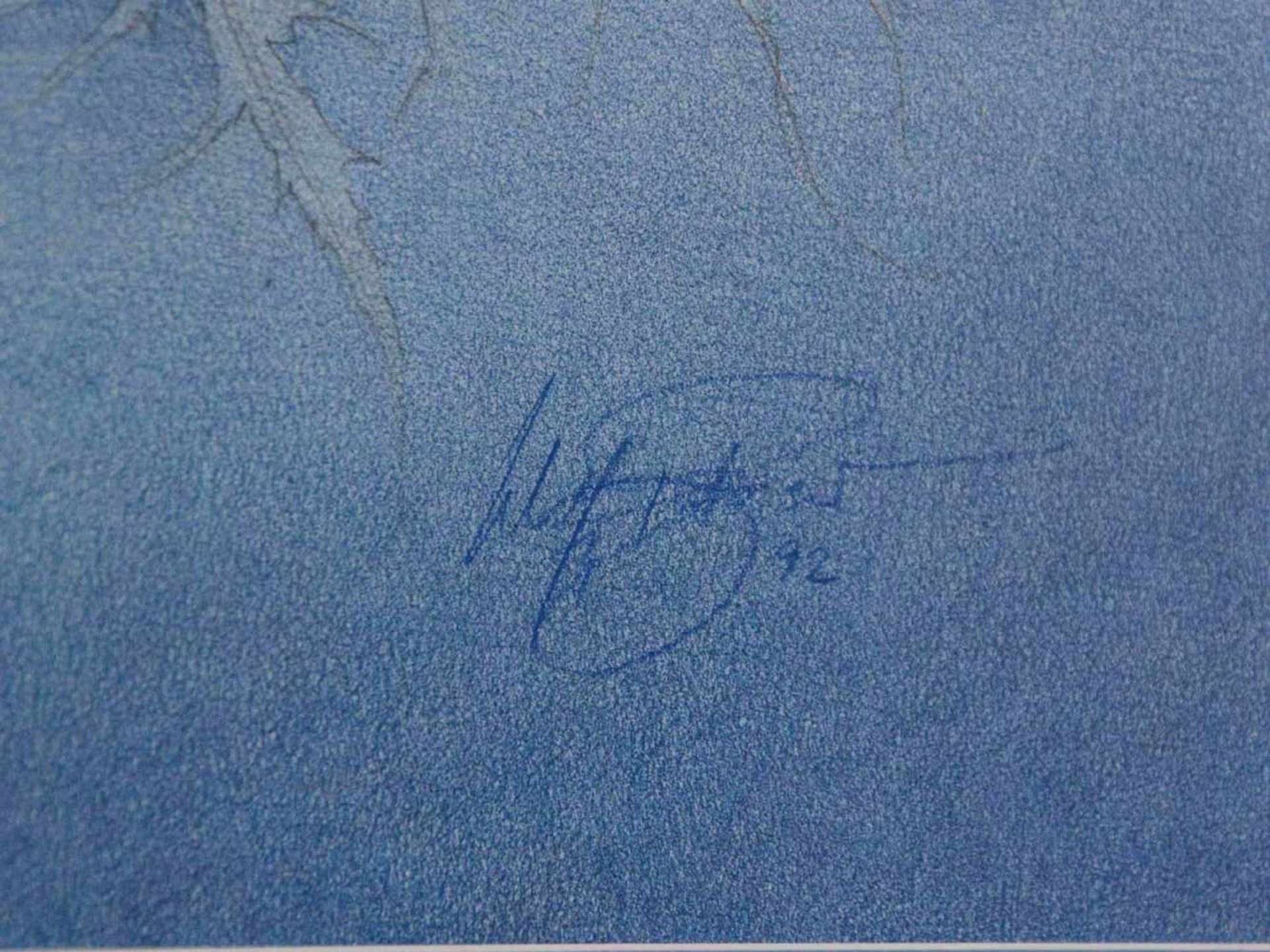 Fratzscher,Wolfgang (1944-2009)- Liebe verleiht Flügel,Buntstifte auf Papier,1992,rechts unten - Bild 8 aus 8