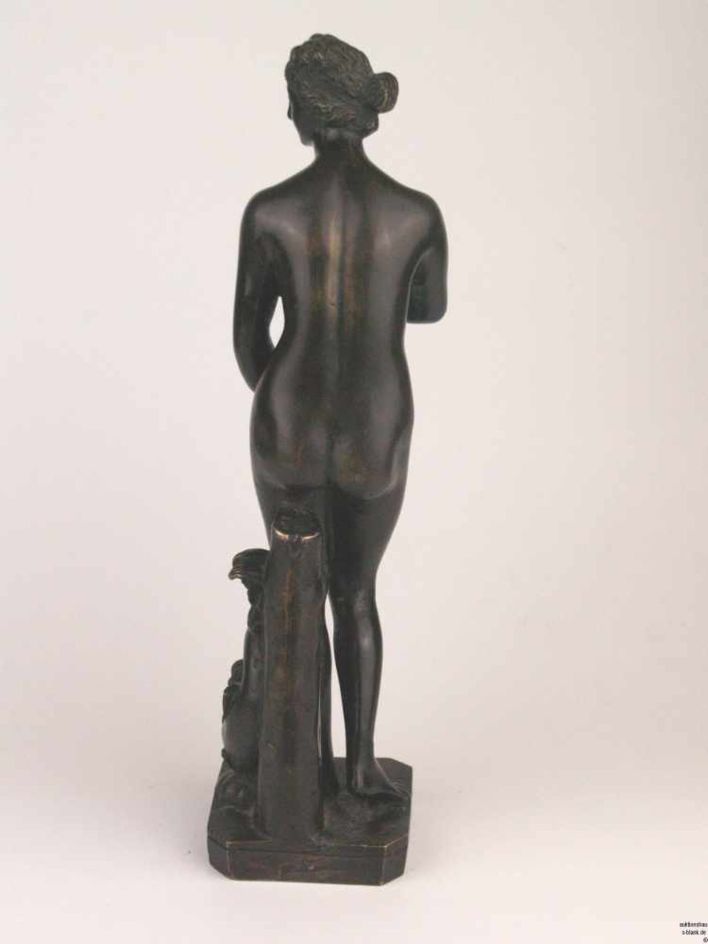 Venus de'Medici - Bronzefigur nach antikem Vorbild, Alters- bzw. Gebrauchsspuren, stellenweise - Bild 2 aus 10