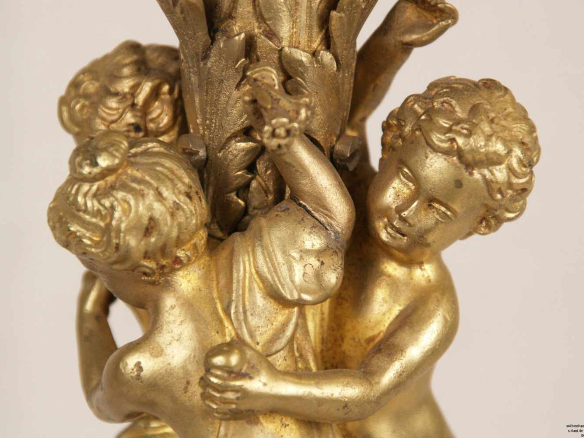 Schwere figurale Prunkgirandole - Bronze gegossen, ziseliert und feuervergoldet, Frankreich spätes - Bild 7 aus 12