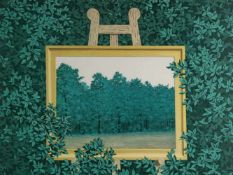 Magritte, Rene (1898 Lessines, Belgien - 1967 Brüssel) - "La Cascade", Farblithographie nach dem