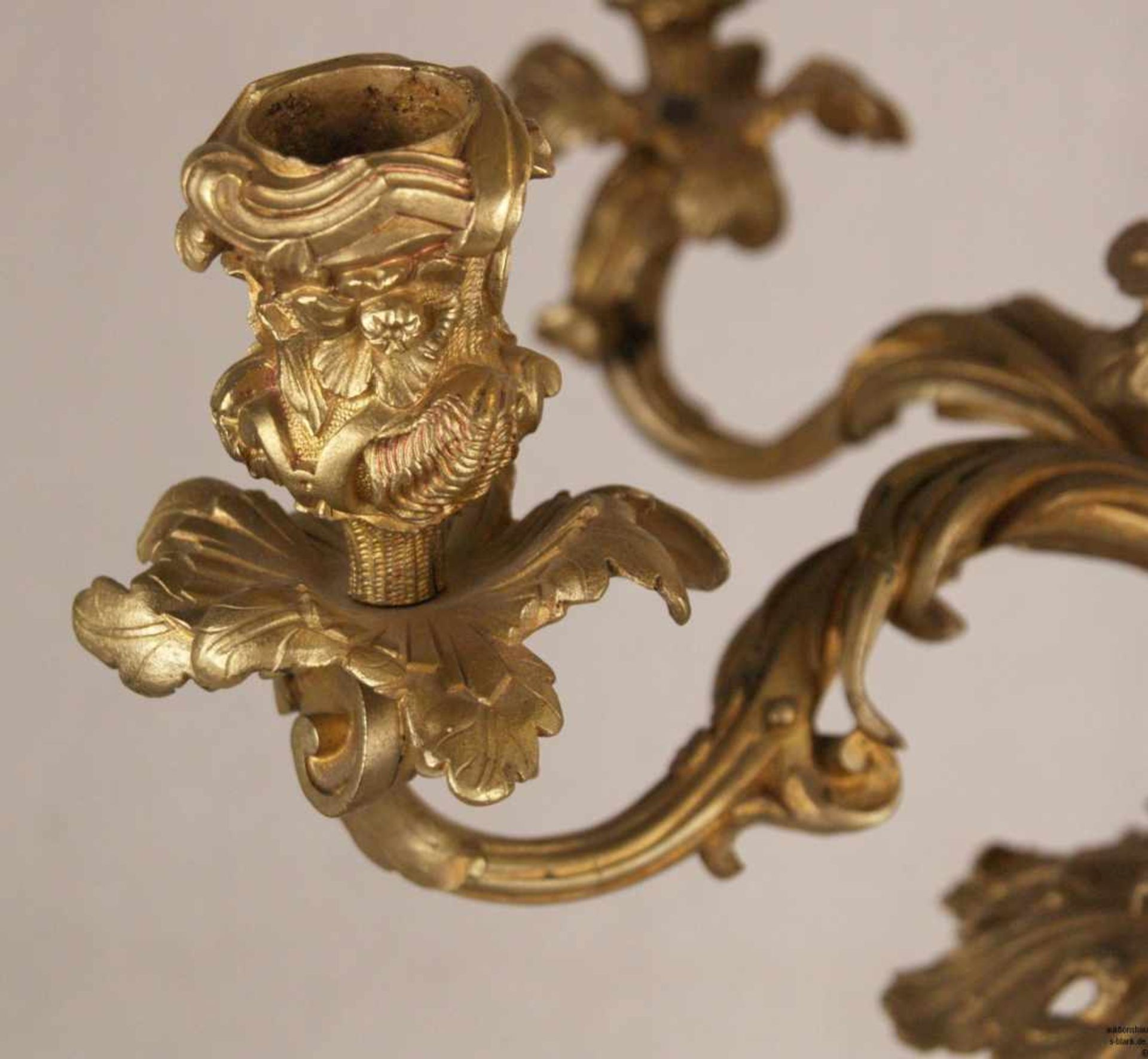 Schwere figurale Prunkgirandole - Bronze gegossen, ziseliert und feuervergoldet, Frankreich spätes - Bild 3 aus 12