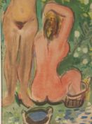 Chagall, Marc (1887 Witebsk - 1985 Saint-Paul-de-Vence) - "Le Bain", Farblithographie aus der
