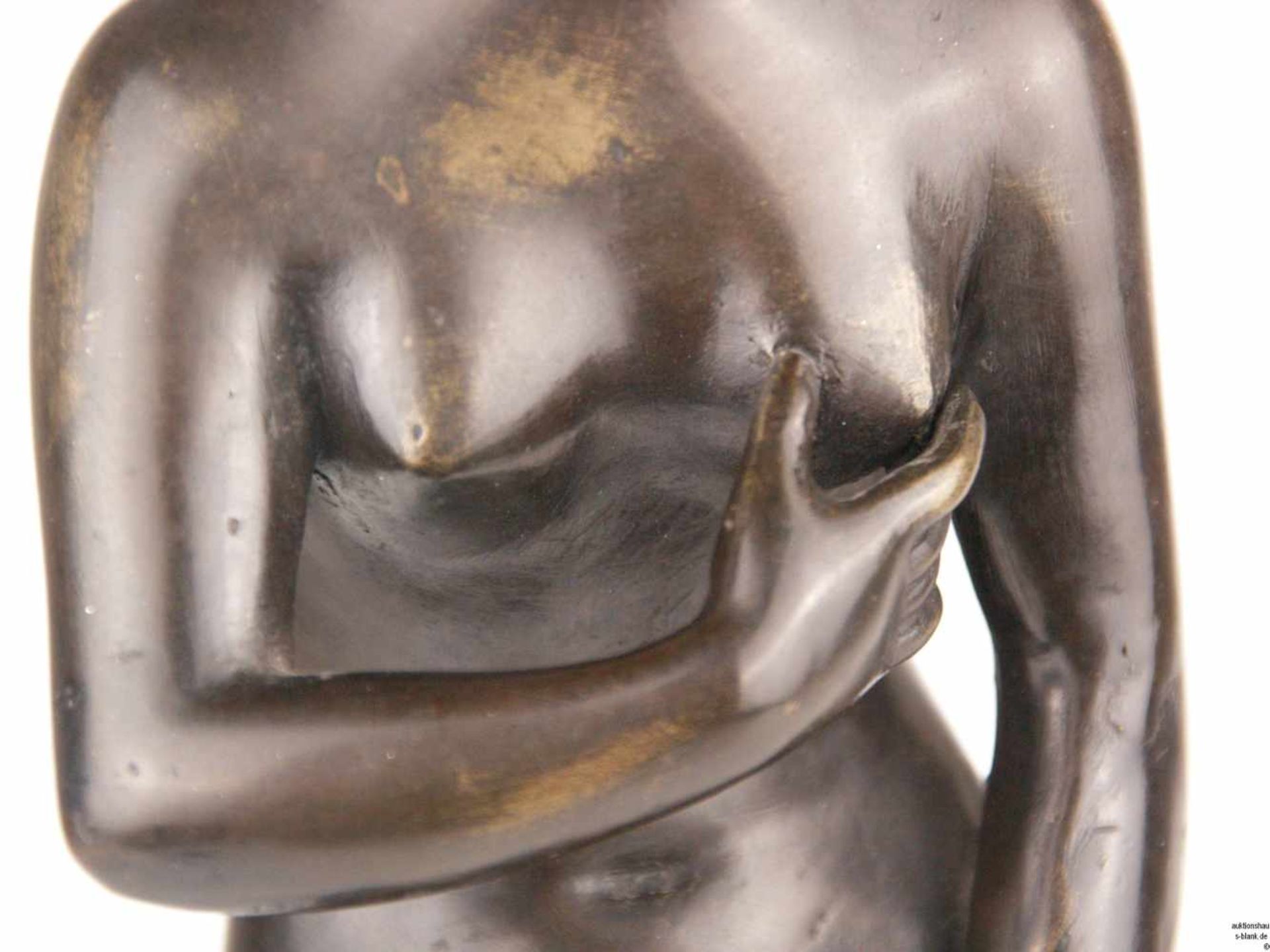 Venus de'Medici - Bronzefigur nach antikem Vorbild, Alters- bzw. Gebrauchsspuren, stellenweise - Bild 5 aus 10