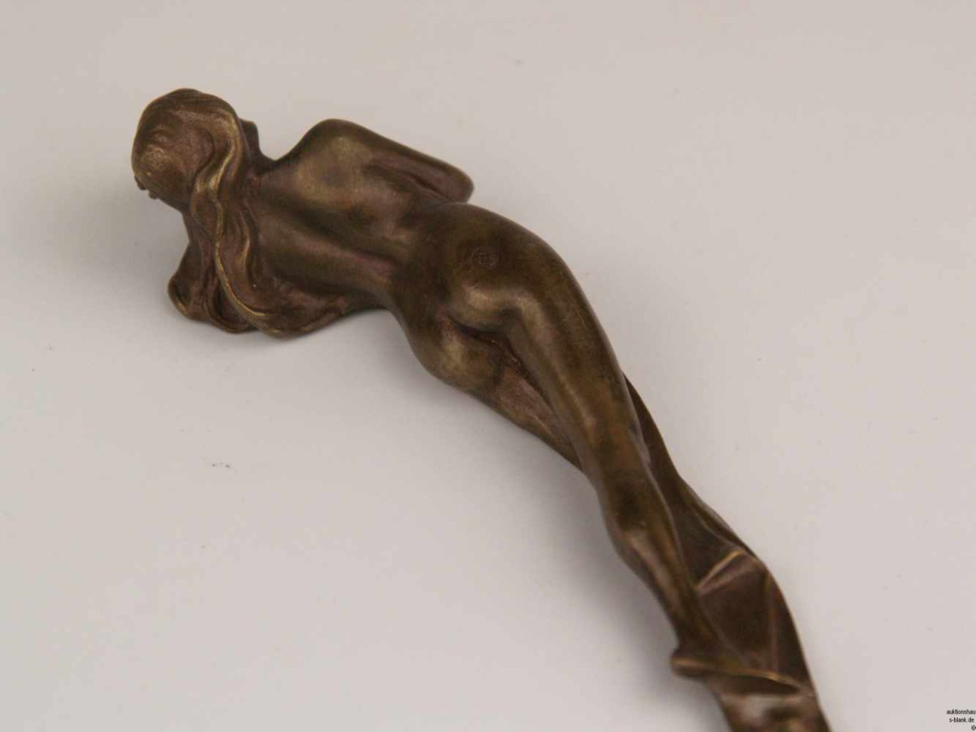 Brieföffner - Wiener Bronze, Jugendstil, Griff mit plastischem liegendem Damenakt, punziert 'FBW' ( - Bild 5 aus 5