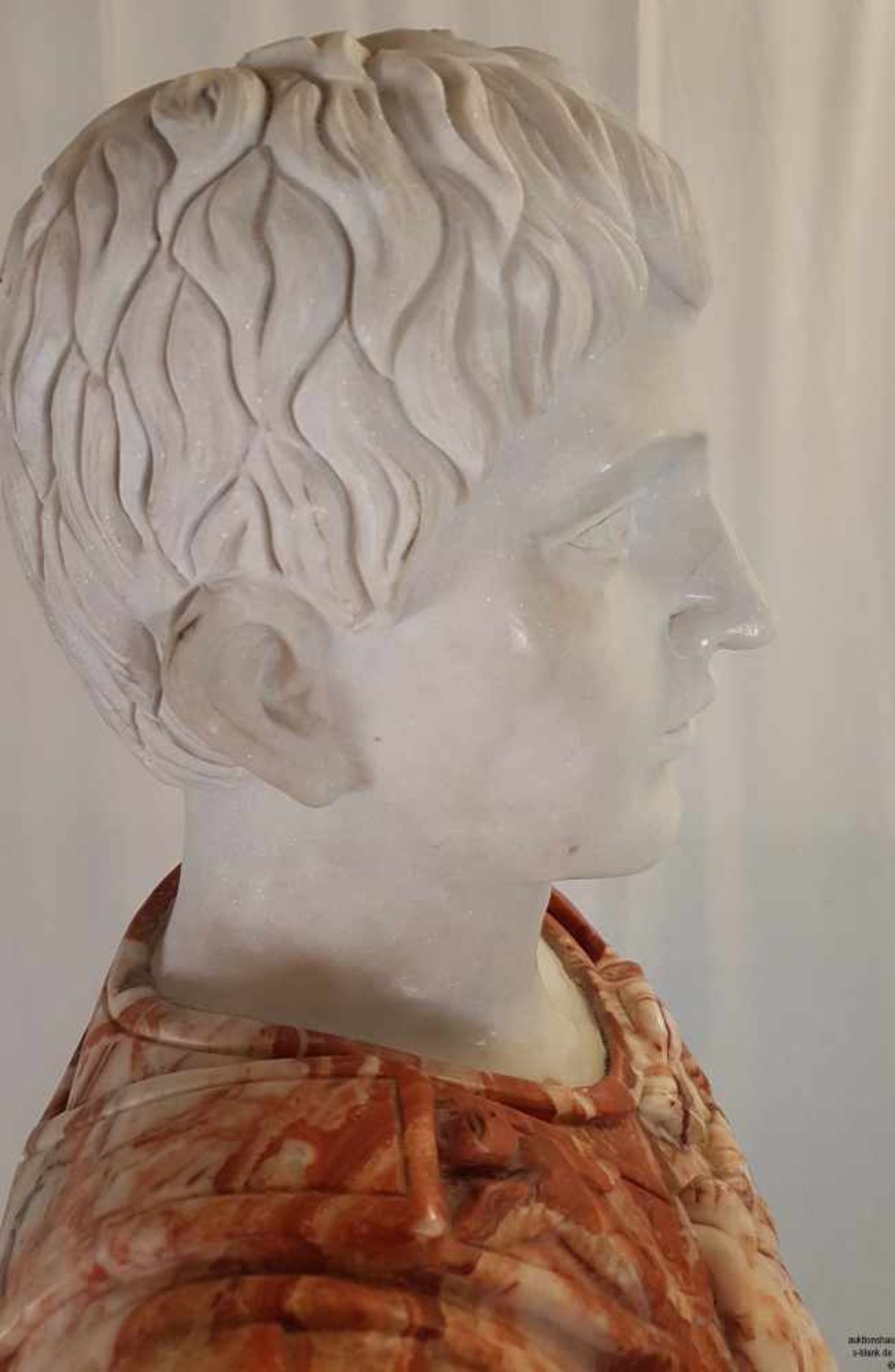 Marmorbüste - Büste des römischen Kaisers Augustus als Feldherr, nach der antiken Statue 'Augustus - Bild 11 aus 11