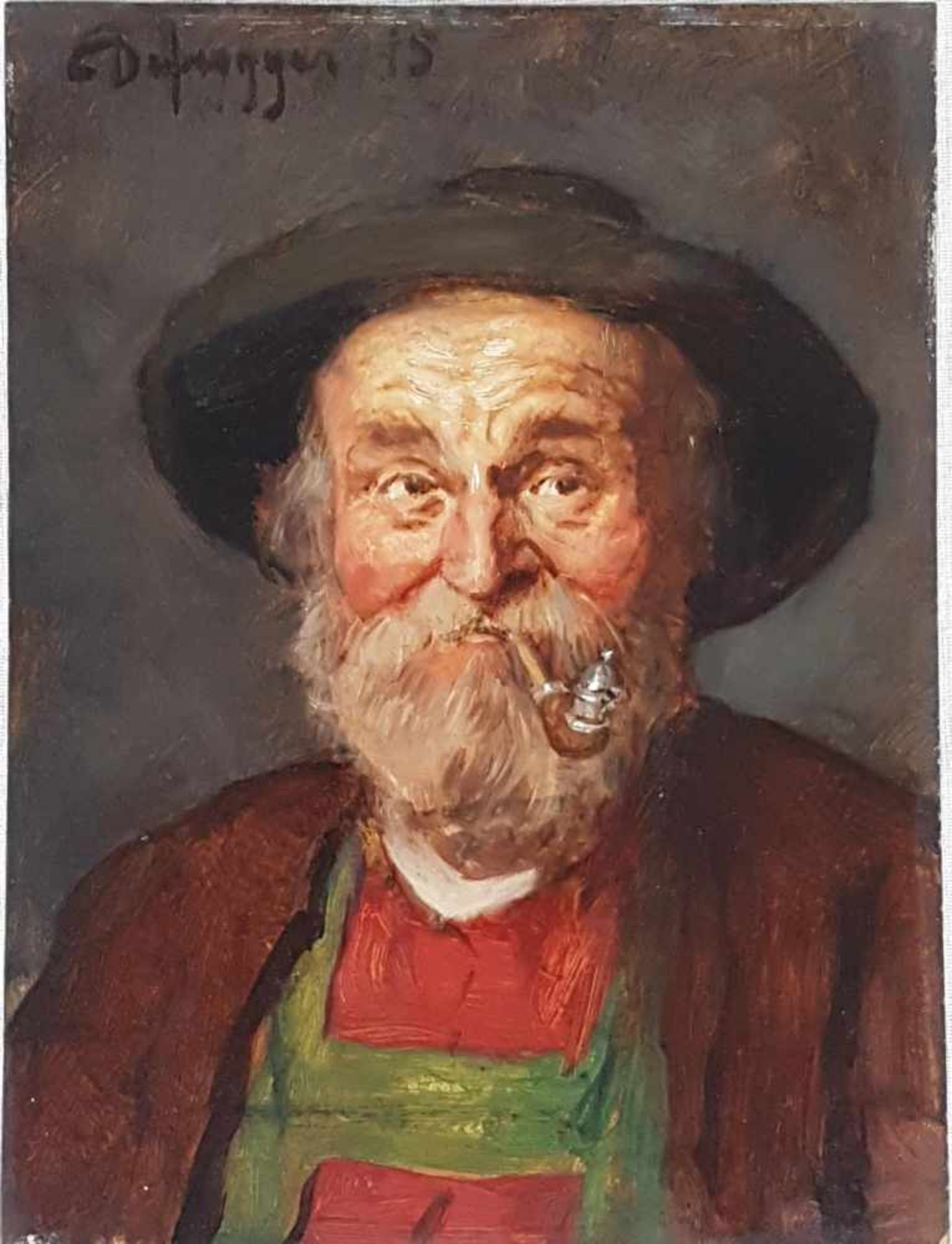 Defregger, Franz von (1835 Ederhof zu Stronach bei Dölsach/Tirol-1921 München) - Brustbild eines
