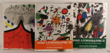 Miró, Joan "Lithographs" - Bd.I-III., Orig.-Farblithographien von Joan Miró, im Original-Umschlag,in