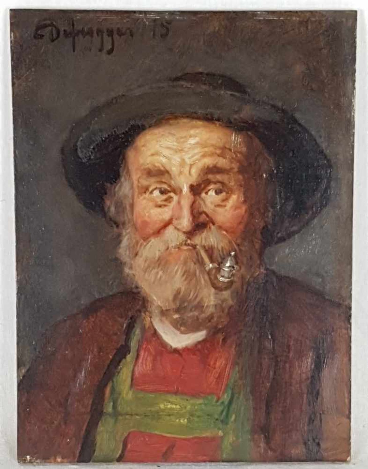 Defregger, Franz von (1835 Ederhof zu Stronach bei Dölsach/Tirol-1921 München) - Brustbild eines - Bild 5 aus 8