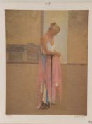 Heindel, Robert (1938-2005 USA) - Ballerina beim Umkleiden, Siebdruck, unten rechts mit Blei