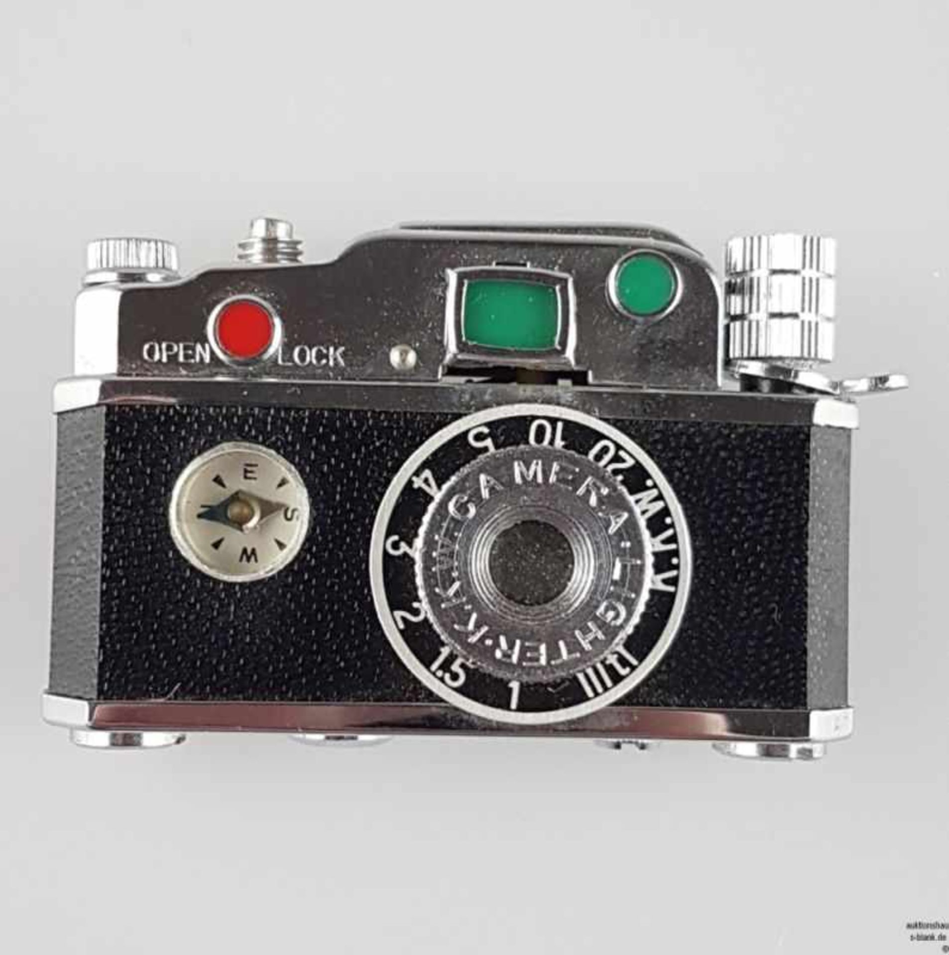 Feuerzeug - in Form einer Kamera, gem. "K.K.W. Camera Lighter",mit Kompass, mit Stativ und - Bild 2 aus 5