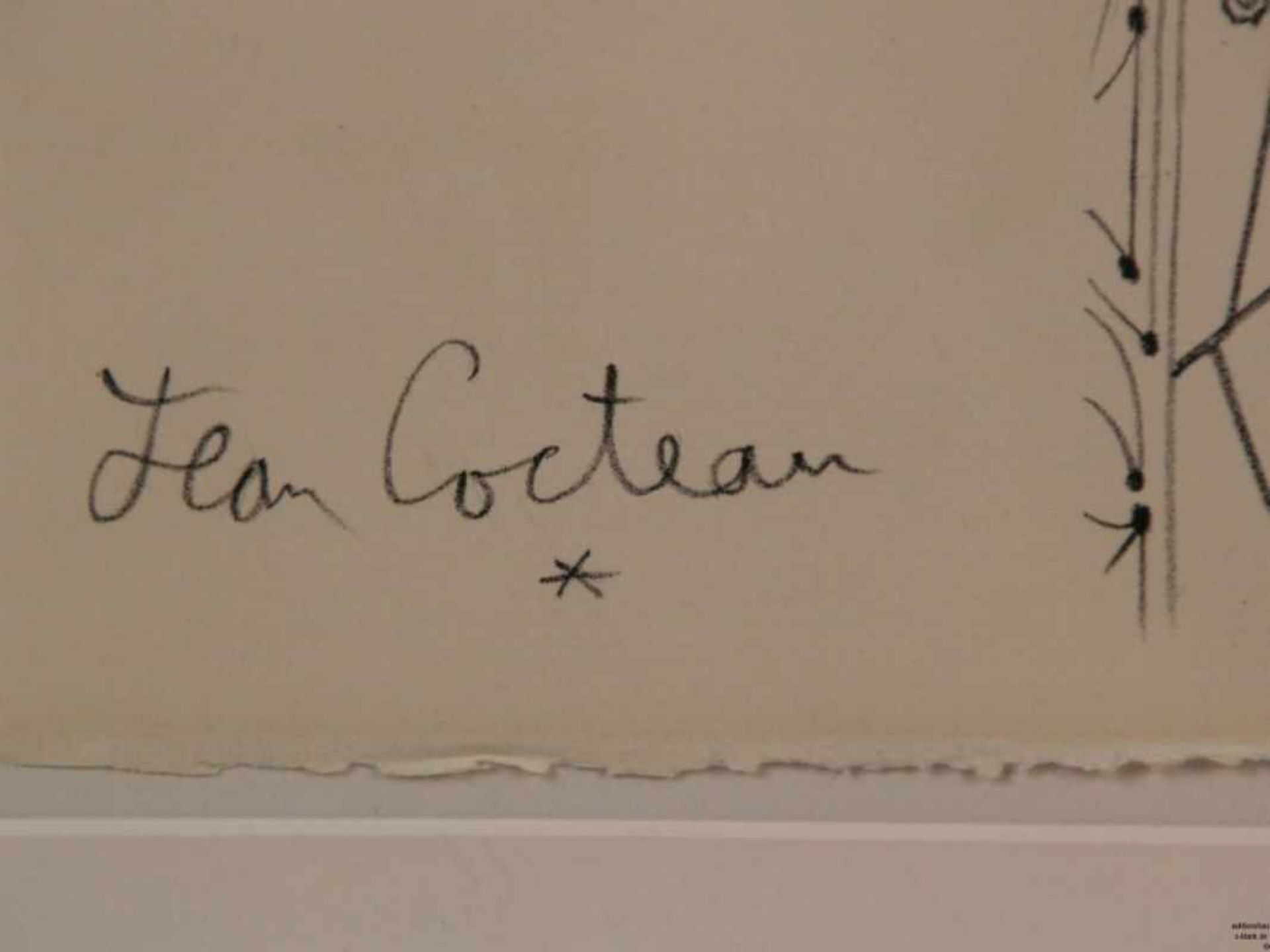 Cocteau, Jean (1889-1963) - "La Capelle St.Pierre", 1958, Lithographie, schwarz/weiß, gesamte - Bild 4 aus 4