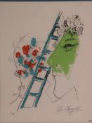 Chagall, Marc (1887 Witebsk - 1985 Saint-Paul-de-Vence, Frankreich) - "L'Echelle" (Die Leiter),