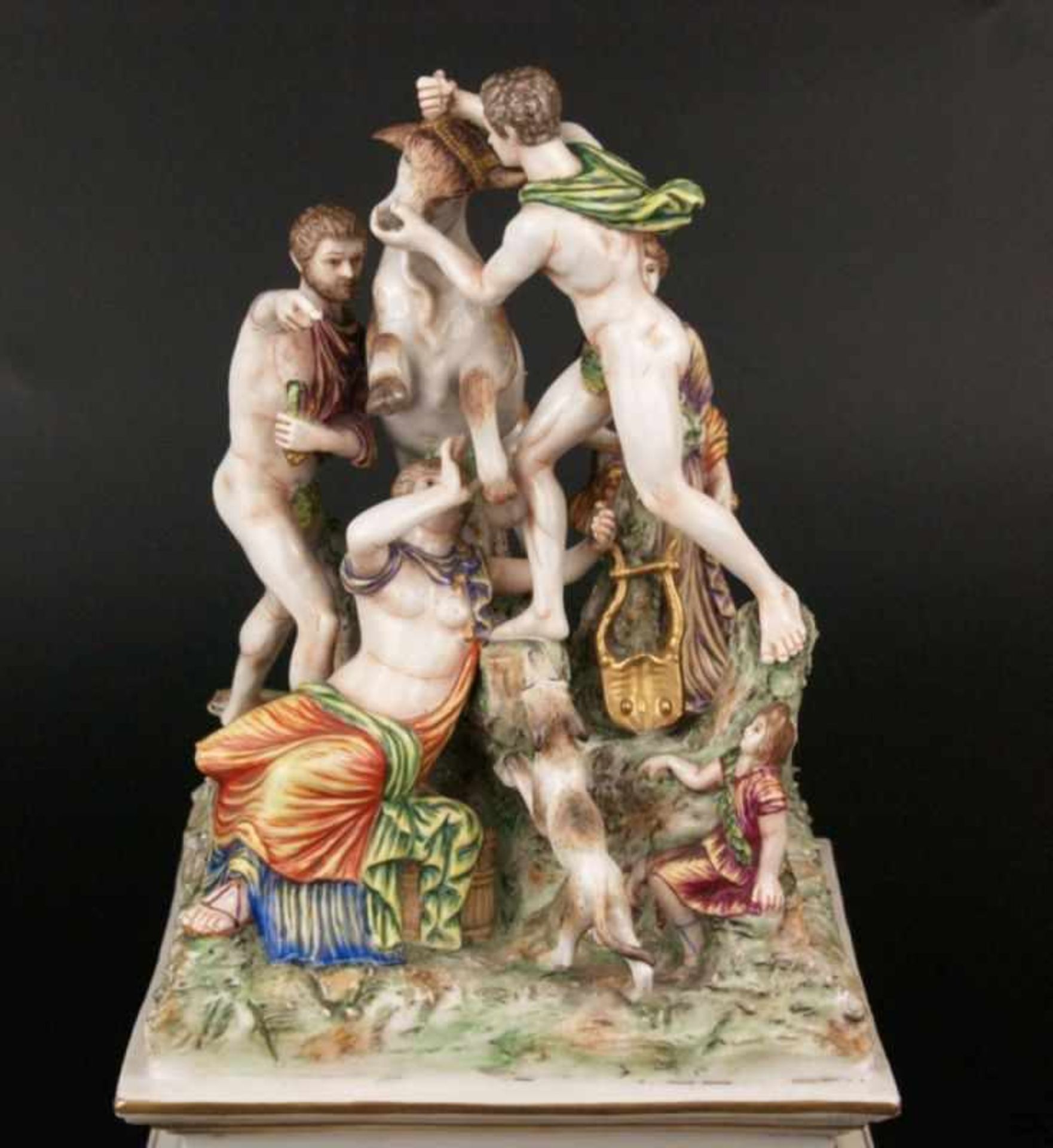 Porzellanskulptur "Der Farnesische Stier" - Porzellanausformung nach der ehemals im Besitz der - Bild 5 aus 12