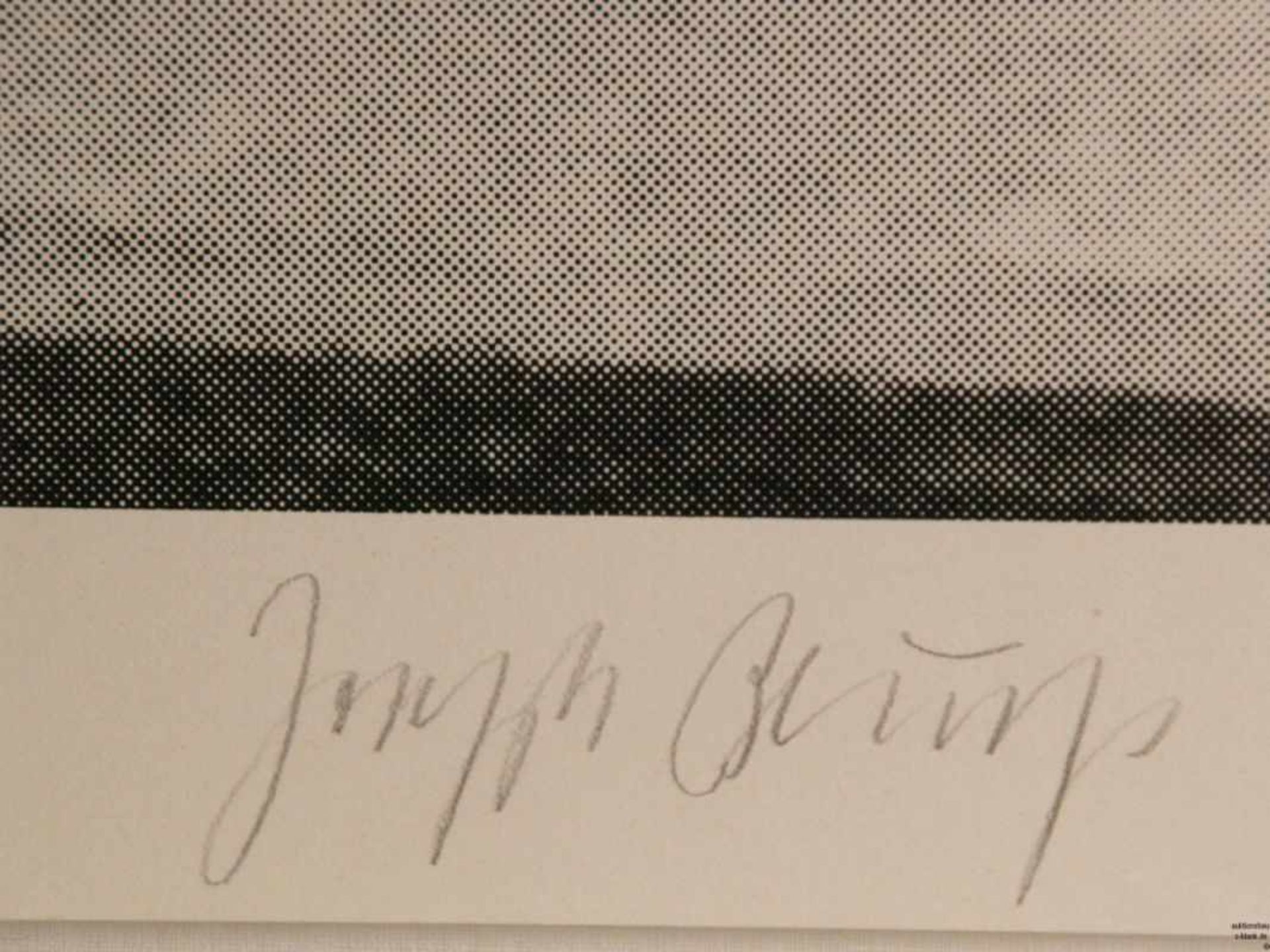 Beuys, Joseph (1921 Kleve - 1986 Düsseldorf) - "d'Arista", Siebdruck, Joseph Beuys zwischen zwei - Bild 2 aus 2