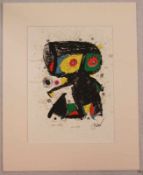 Miró, Joan - "Jubiläum 1979/1980", Original-Farblithografie auf Bütten, im Stein signiert,