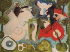 Picasso, Pablo (1881-1973) - Sans Titre, Farb-Heliogravure aus der Serie 'Les Dejeuners', 1962,