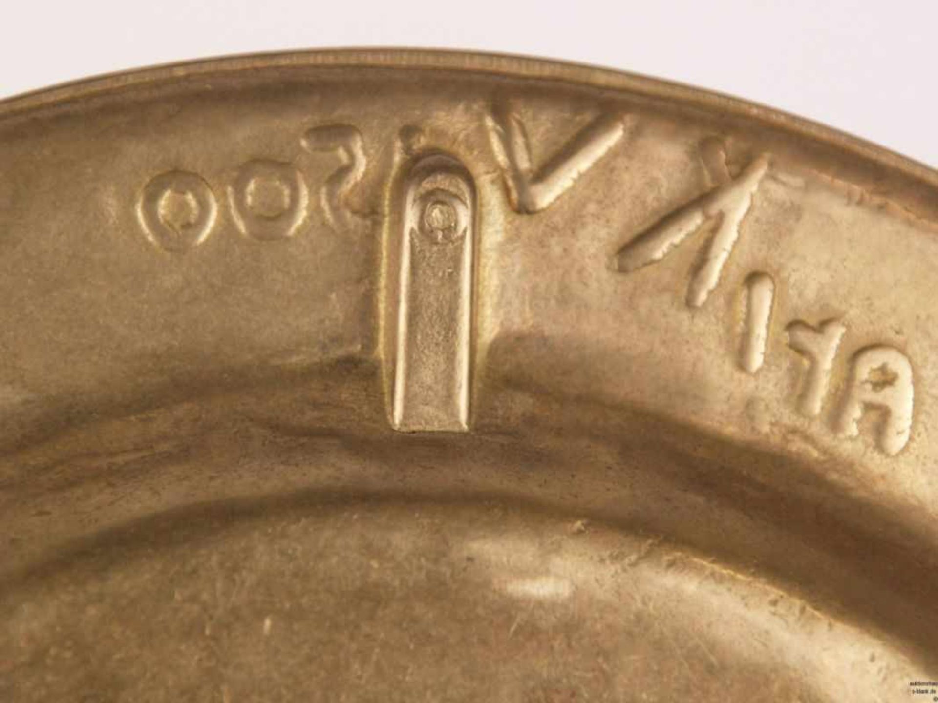 Messingteller - Sammelteller bezeichnet "ARi KV 1500", Dm.ca.25cm - Bild 3 aus 4