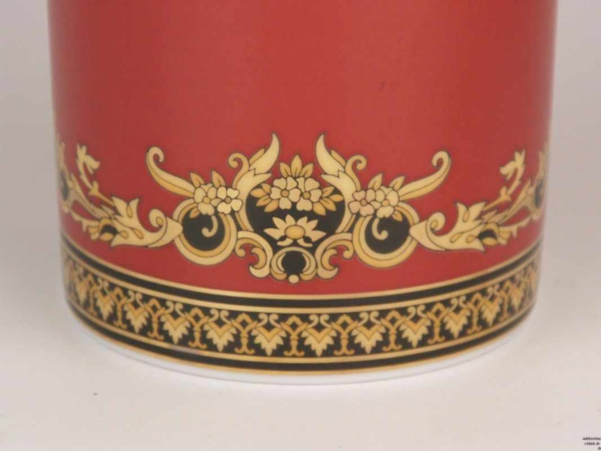 Versace Vase 'Medusa', Rosenthal - Boden mit gold/schwarzem Stempel 'Rosenthal, Versace, Medusa', - Image 4 of 5