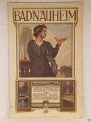 Jugendstil Werbeplakat für Bad Nauheim - 1908, II. Auflage, nach dem Entwurf von Cissarz, Johann