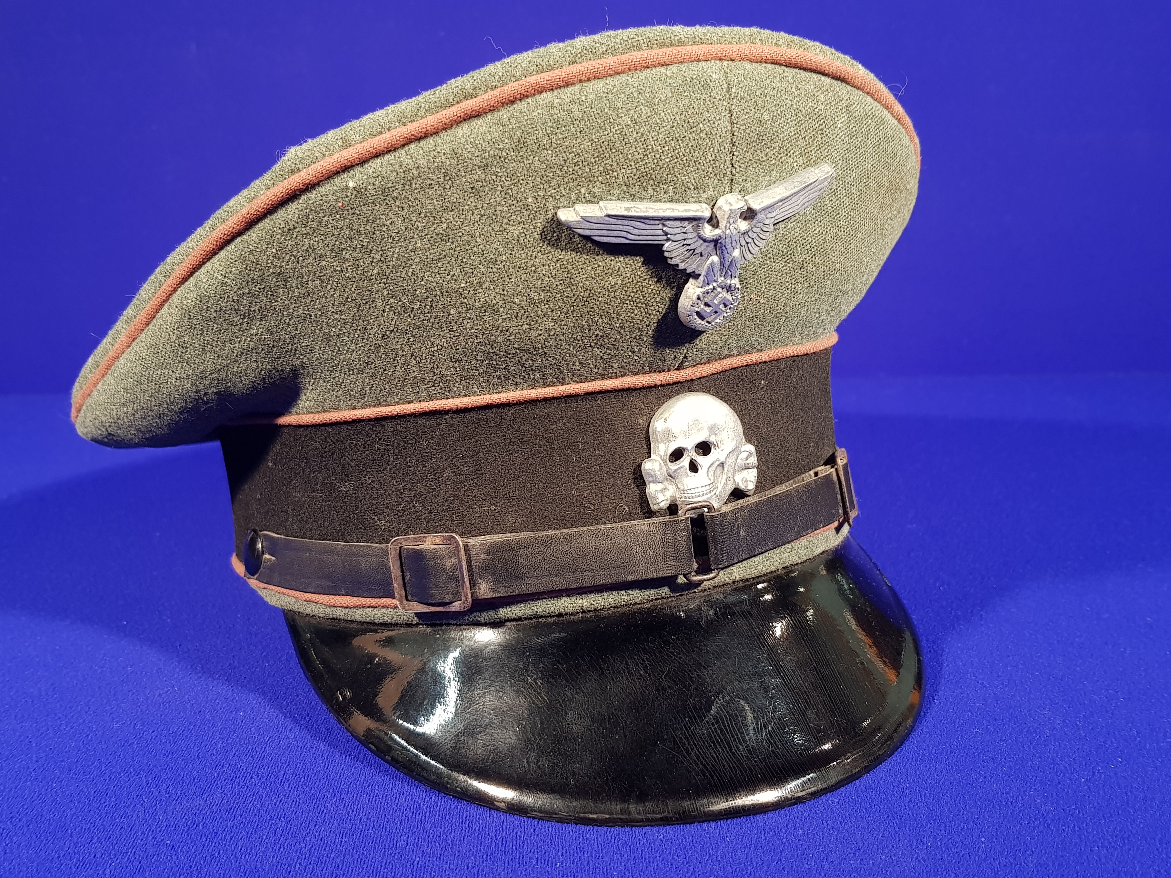 WW2 SS CONCENTRATION CAMP PEAKED CAP