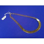 VINTAGE 9CT YELLOW GOLD FLAT LINK NECKLACE (APPROX 32 GRAMS)