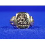 ANTIQUE 9CT GOLD LADIES SEAL/SIGNET RING