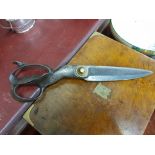 LARGE PAIR OF VICTORIAN AMERICAN SCISSORS MADE BY R. HEINISCH INVENTOR