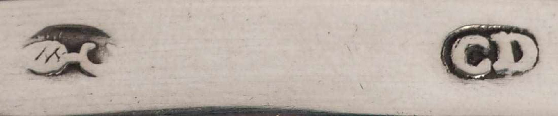 Deckeldose, Augsburg, 18.Jhdt. Auf gekehltem Standring ovaler, mittig gebauchter Korpus, passender - Bild 4 aus 4