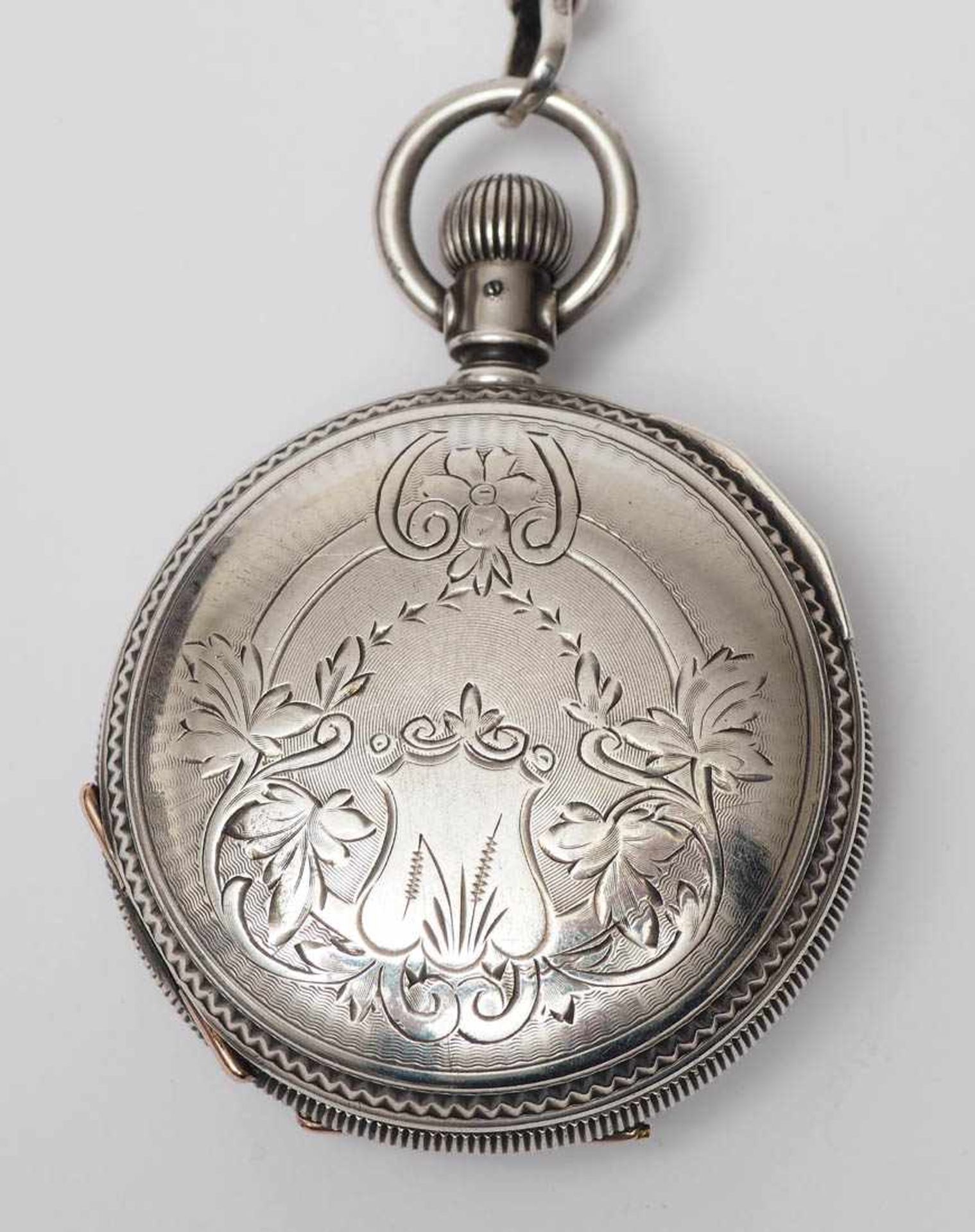 Herrentaschenuhr, Waltham, 19.Jhdt. Silbernes Savonettegehäuse, bez. "Coin silver", mit