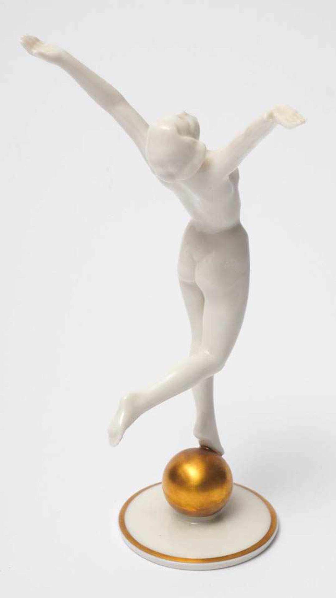 Figurine "Sonnenkind", Karl Tutter für Hutschenreuther Weiblicher Akt in bewegter Haltung auf - Bild 3 aus 4