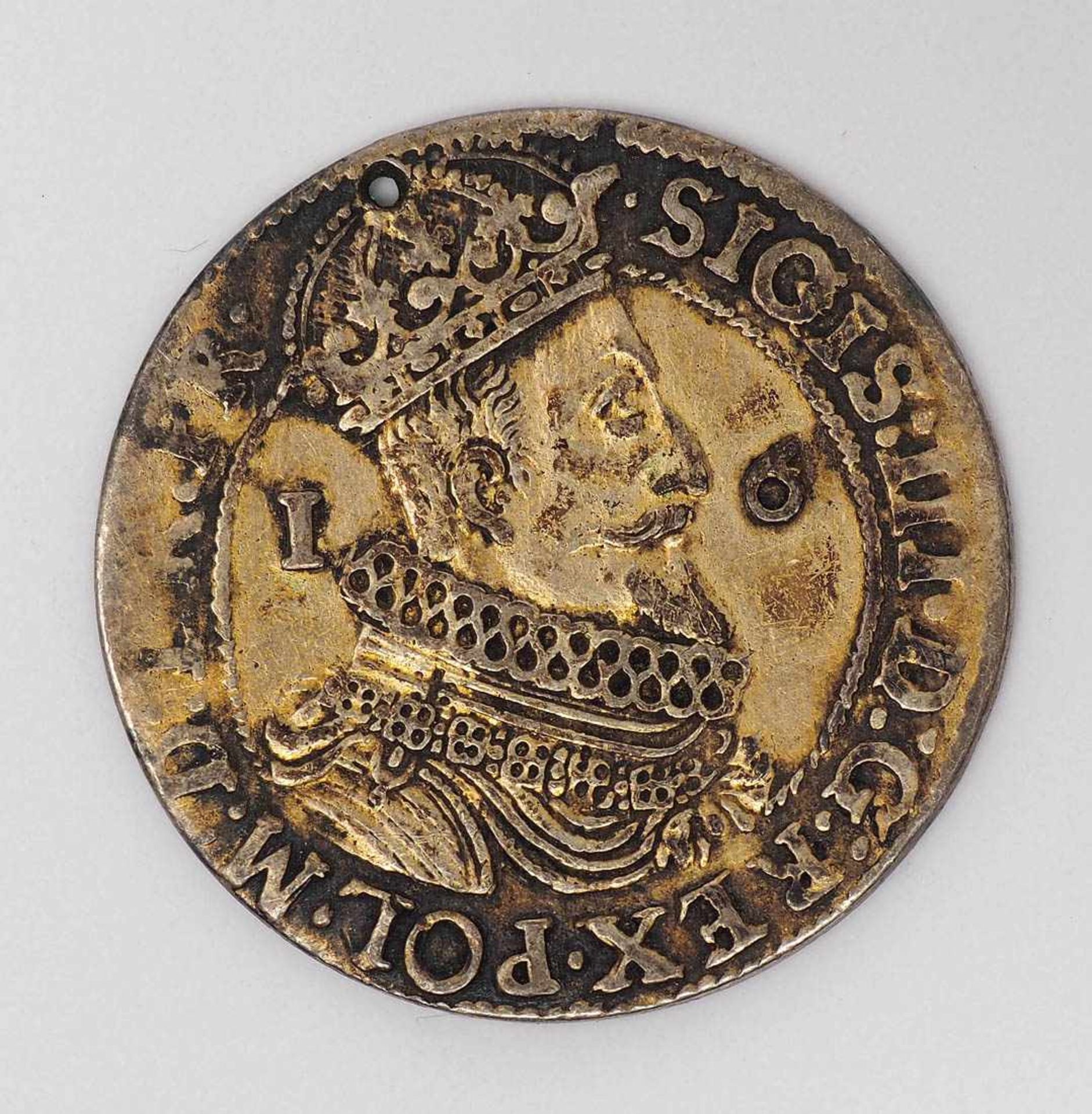 1/4 Taler, Danzig, dat.1623 Sigismund III. von Polen, 1587-1632. Kleines Bohrloch. Gew. ca. 7g.