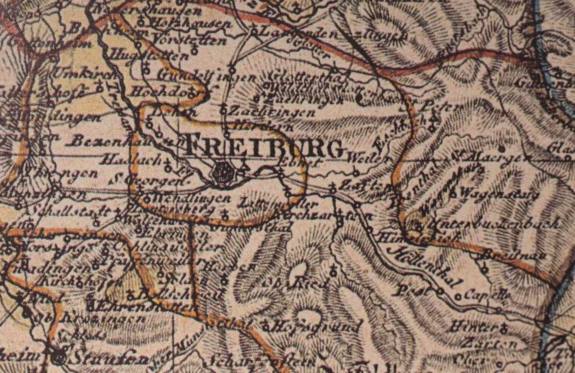 Landkarte des Großherzogtums Baden, Tulla, 1812 Nachdruck von 1988. - Image 3 of 5