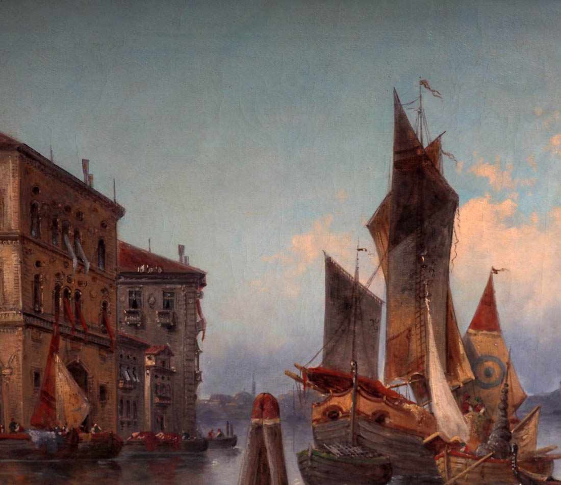 Kaufmann, Karl, 1843 - 1902 Blick auf ein prächtiges Schiff im Canale Grande in Venedig, im - Bild 3 aus 9