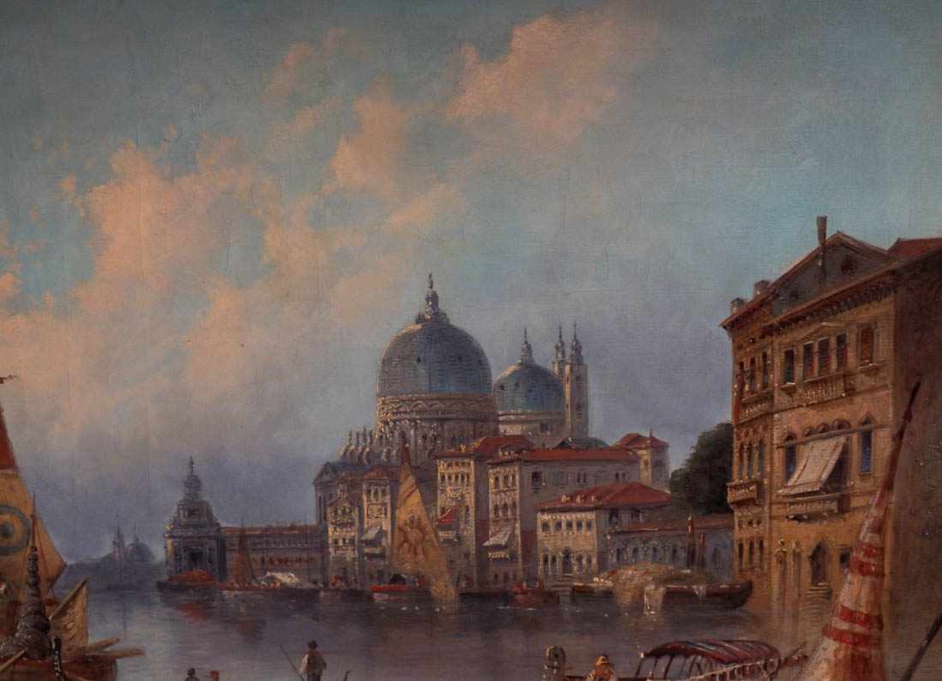 Kaufmann, Karl, 1843 - 1902 Blick auf ein prächtiges Schiff im Canale Grande in Venedig, im - Bild 6 aus 9