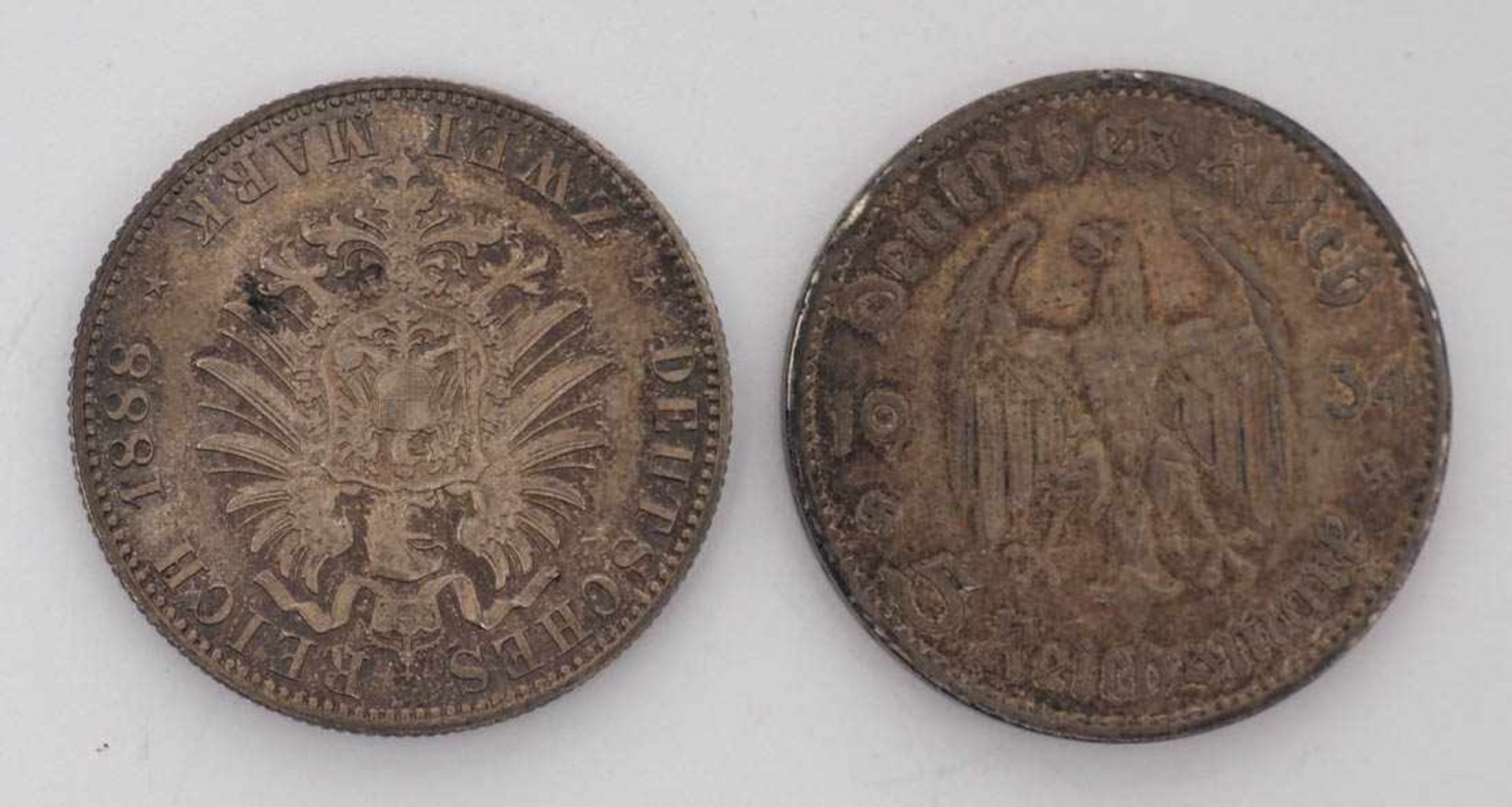 Konvolut Silbermünzen Deutsche Reichsmark etc. Gesamtgew. ca. 122g. Dazu drei Meissener - Bild 3 aus 3