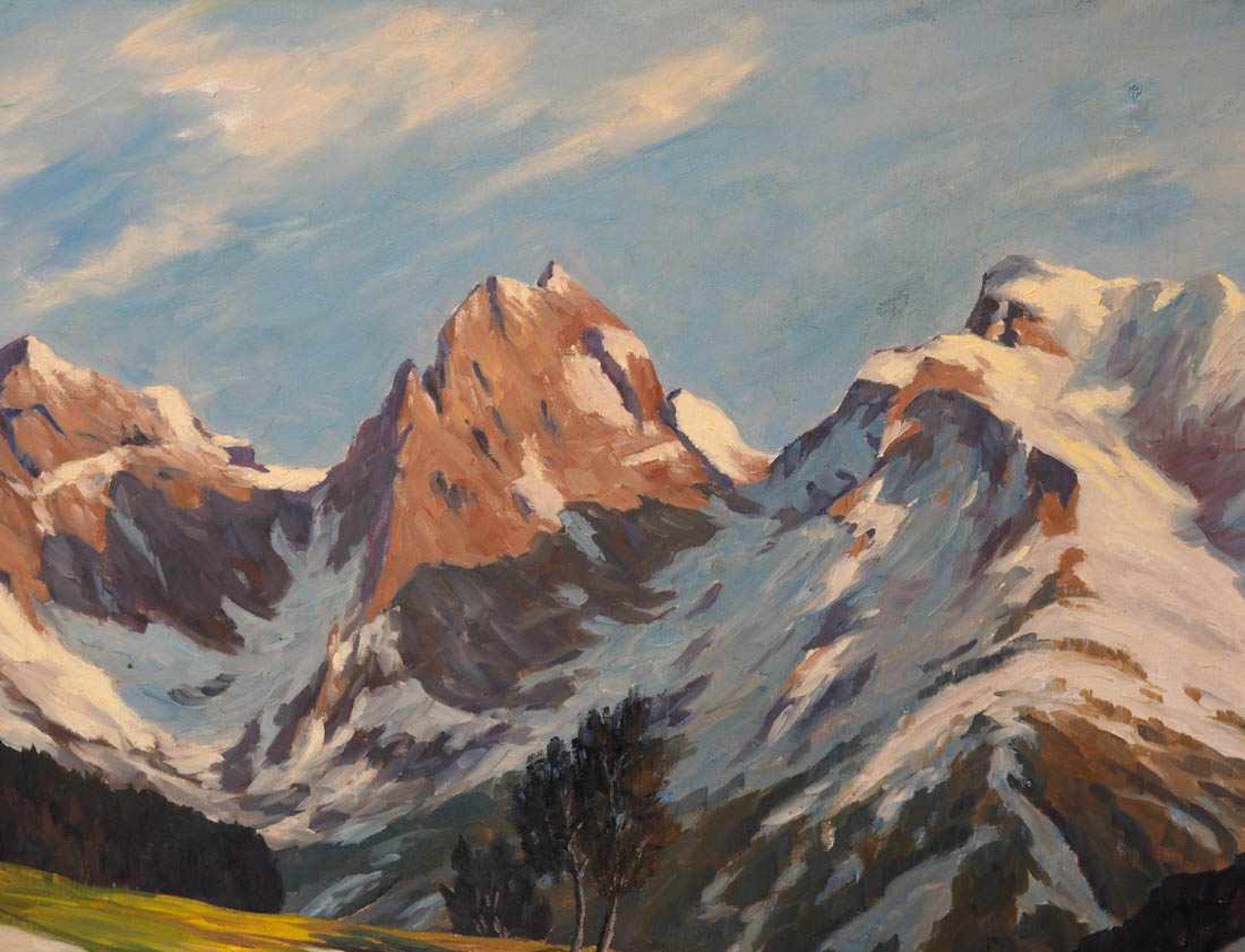 Furtwängler, Albert, 1902 - 1984 Frühlingslandschaft im Gebirge, im Hintergrund die noch - Bild 3 aus 10