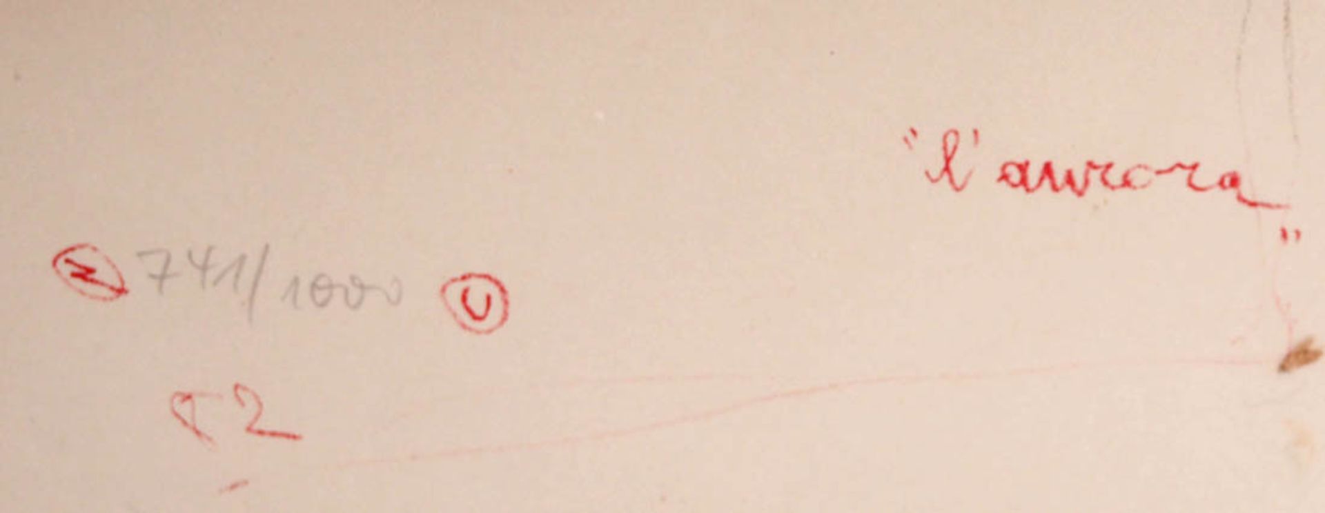 Bruni, Bruno, geb.1935 Farblithographie, bet. "l'Aurora", rechts unten sign., links unten num. 741/ - Bild 5 aus 5