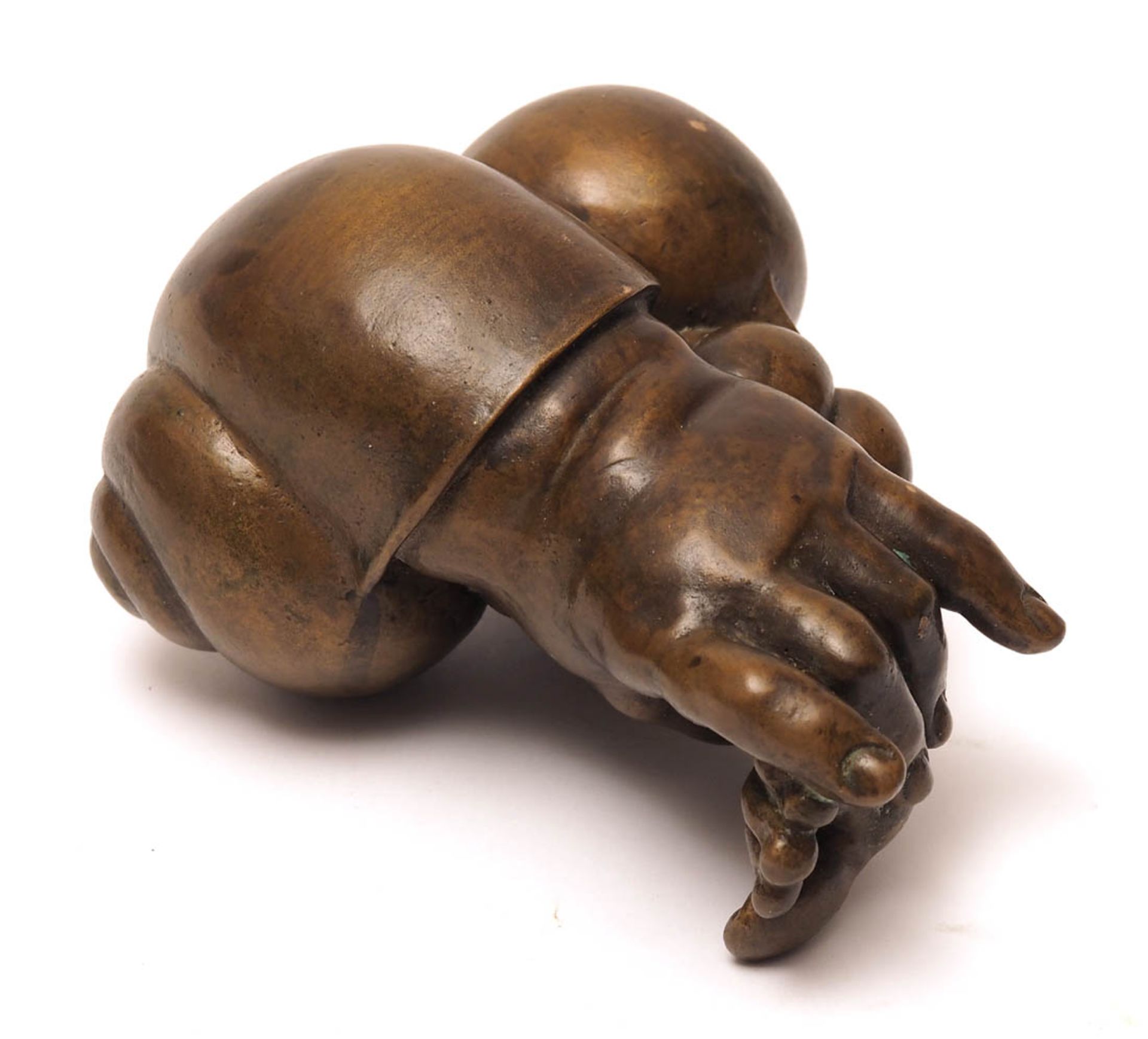 Schwarze, Michael, geb.1939 Figurine, bet. "Flirt am Kaiserstuhl". Bronze, braun patiniert. Auf - Bild 3 aus 3