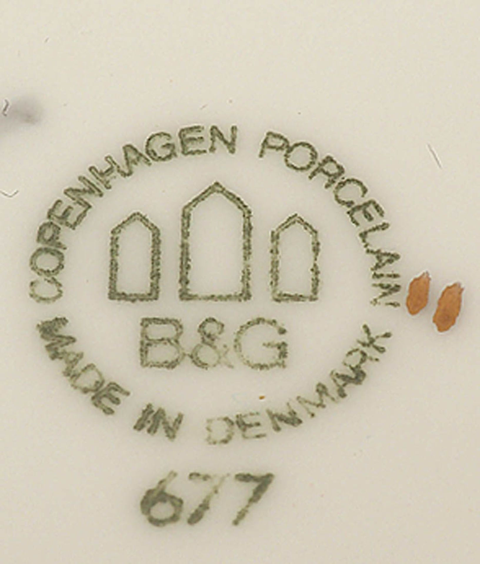 Muschelschale, Fanny Garde für Bing & Gröndahl Form und Dekor "Möwe". L.17cm. Dazu passende - Bild 2 aus 2