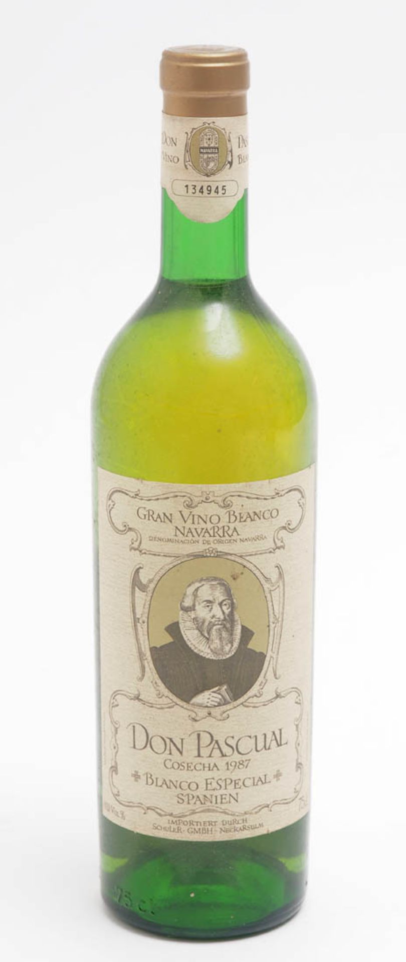 Zehn Flaschen spanischer Weißwein Don Pascual, gran vino bianco, Navarra 1987
