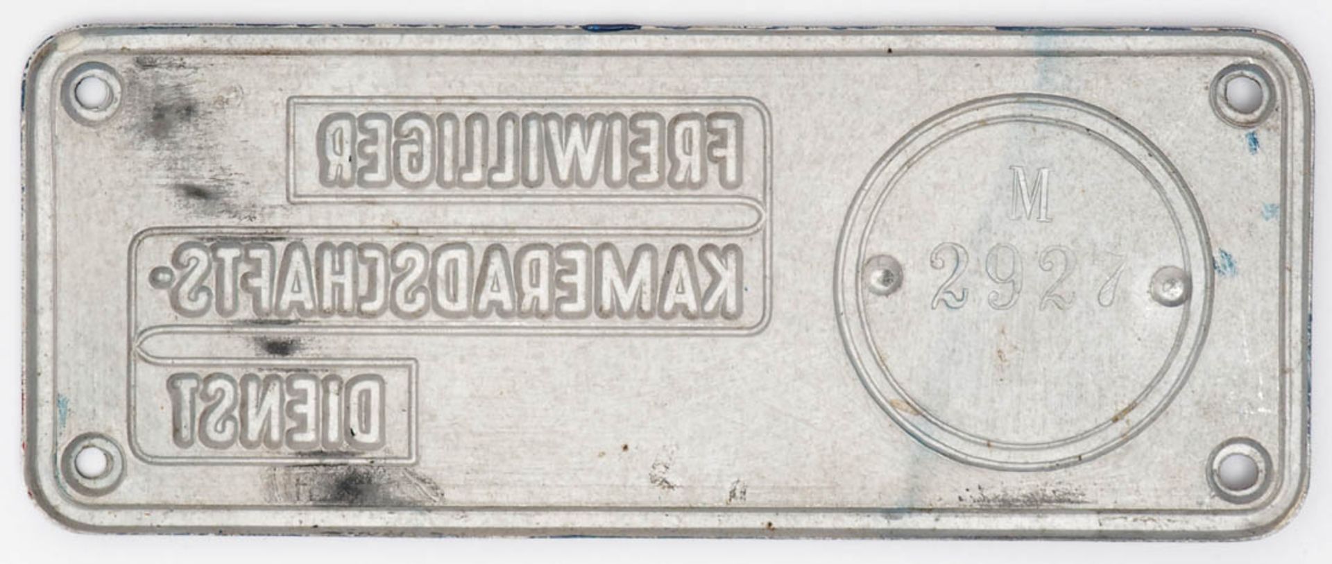 Plakette "Freiwilliger Kameradschaftsdienst", ADAC, um 1950 Guter Zustand. L.12cm. - Bild 2 aus 2