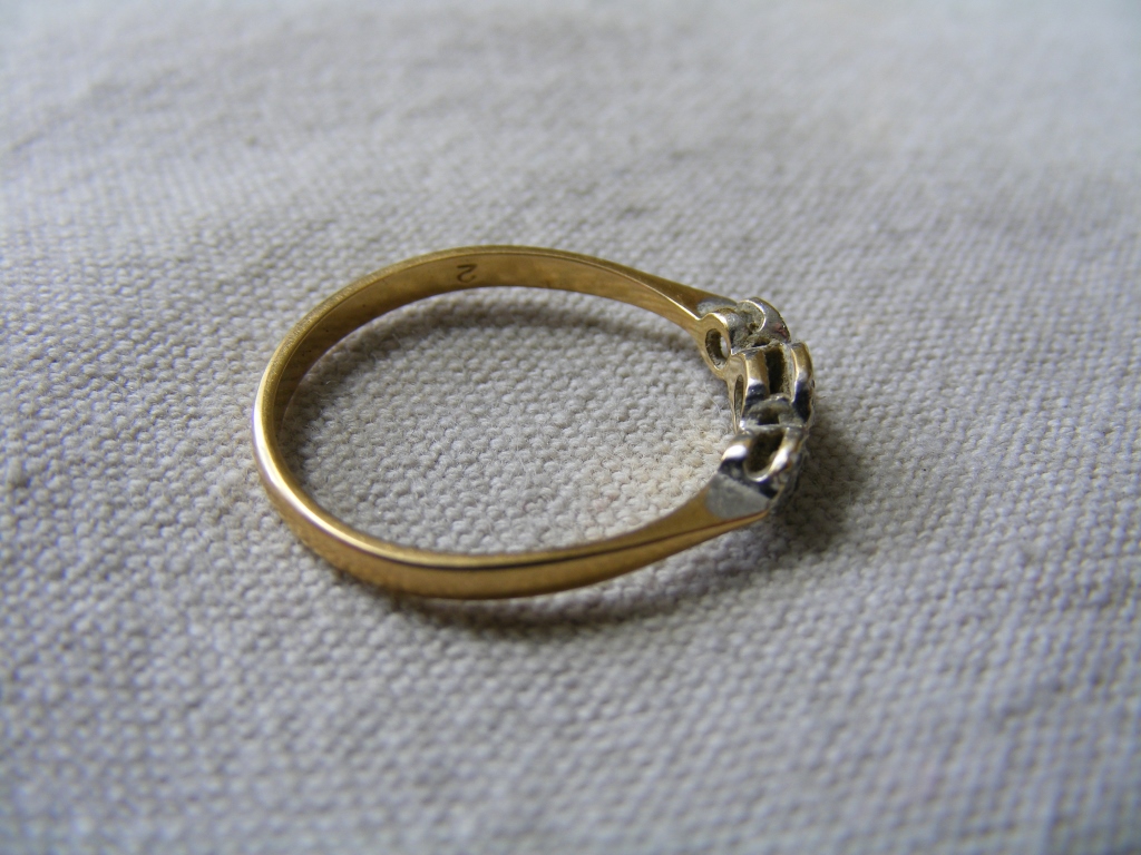 18ct yellow metal and Diamond Ring - Bild 8 aus 9